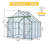 8X6FT-Green Double Door Polycarbonate Greenhouse Raised Base And Anchor Aluminum Heavy Duty Walk-In Greenhouses For Outdoor Backyard In All Season-125113371-125113373