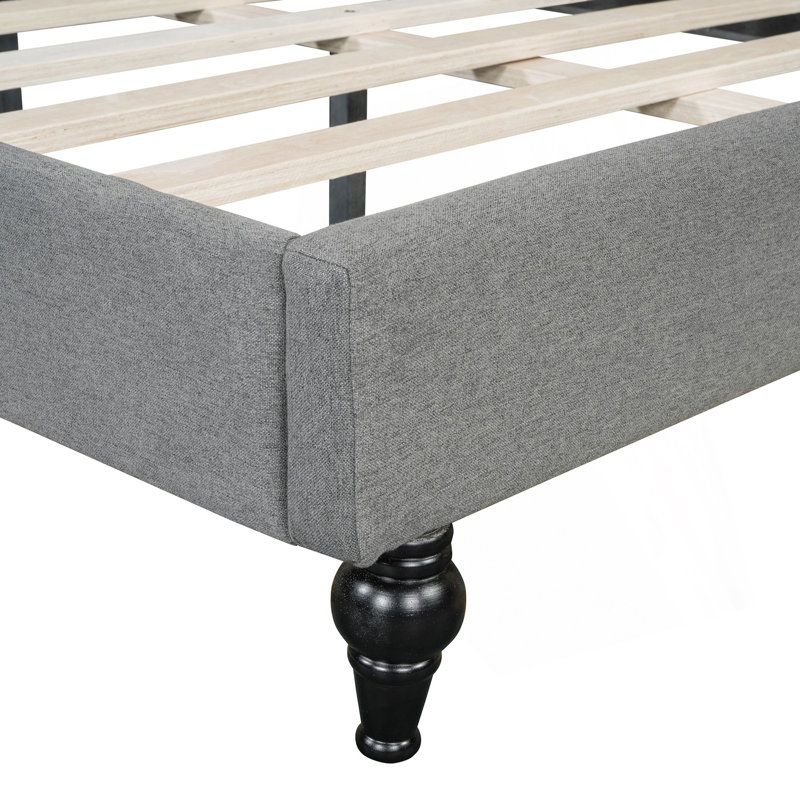 Full Size L-Shaped Daybed, Modern Day Bed, Gray