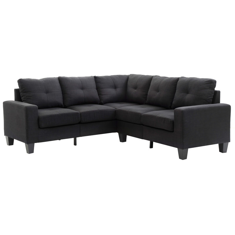 Canapé modulaire Newbury, Tissu noir