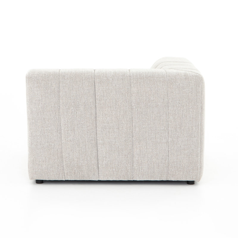 Channeled Laf Chaise Piece, Right Hand Facing, Light Gray Napa Sandstone