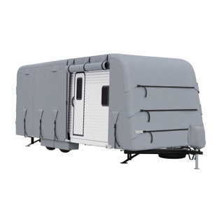 All-Weather Trailer Cover for 18–35 ft RVs, Waterproof & UV-Resistant, Heavy-Duty Non-Woven Fabric