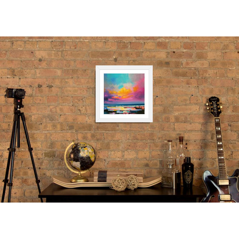 Impression, « Diminuendo Sky Study II », H 16 po x l 16 po x P 1 po, Cadre blanc