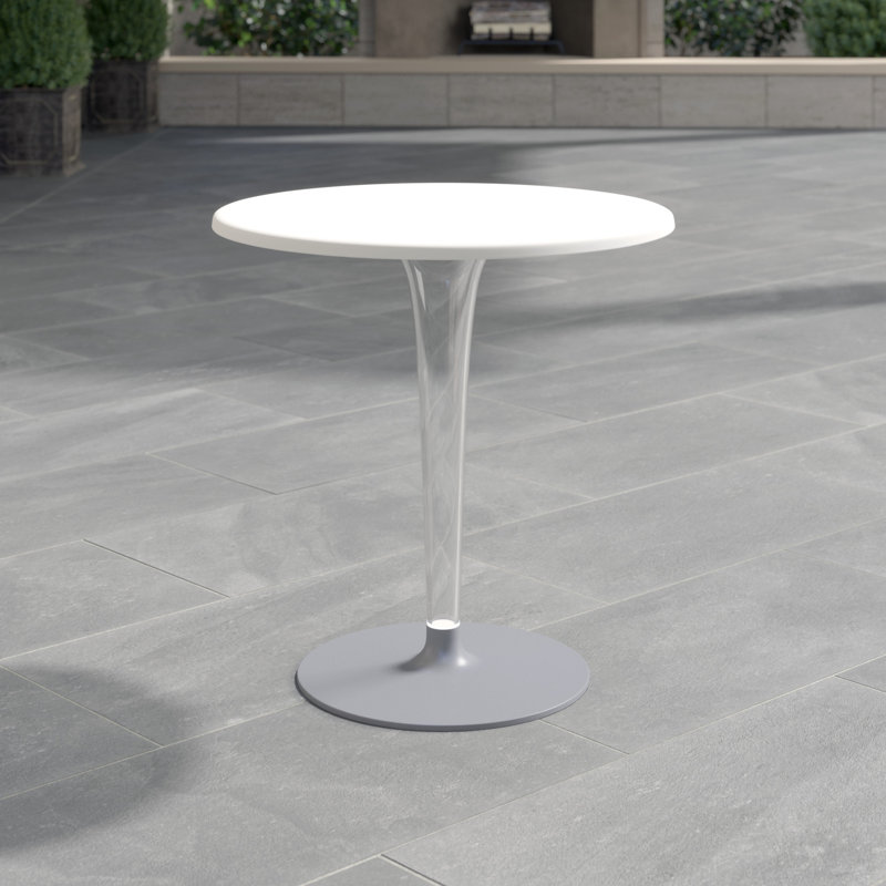 Toptop Per Dr. Yes Coffee Table, White Melamine, 24", White Melamine