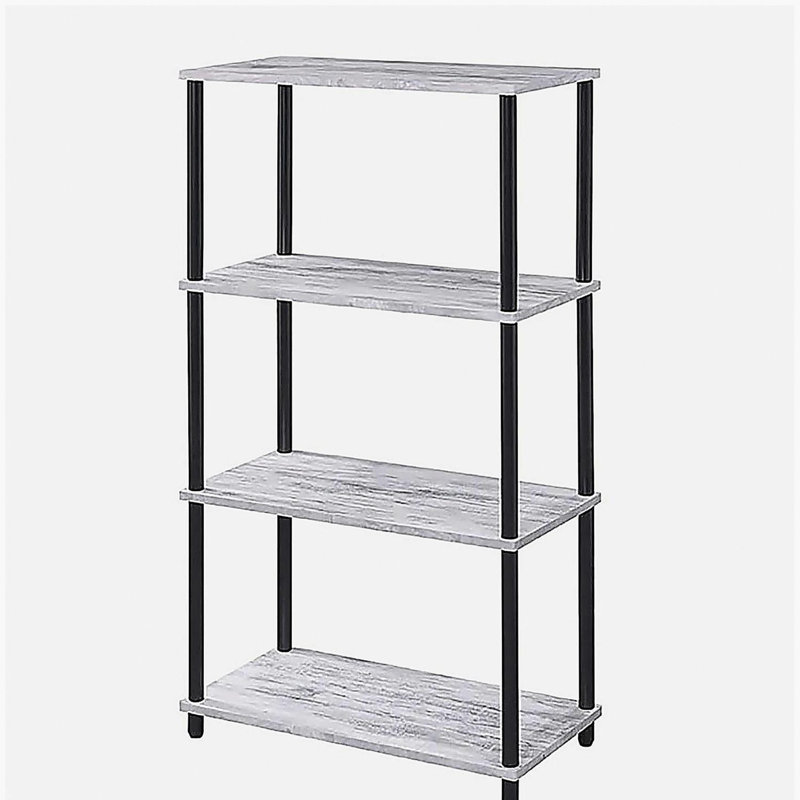 Bibliothèque antique blanche et noire avec 4 tablettes