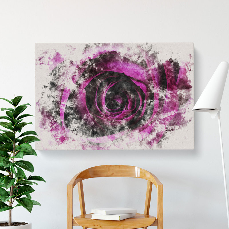 Purple Rose Flower Vol.2 - Wrapped Canvas, 60cm H x 91cm W x 3cm D