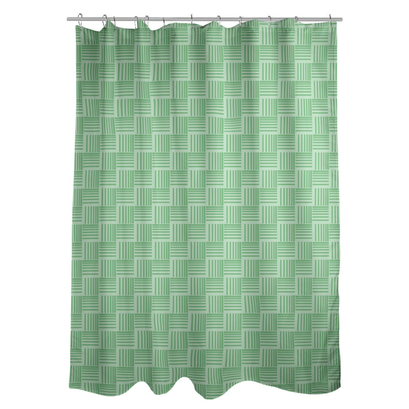 Rideau de douche simple basketweave rayures classic, Néon