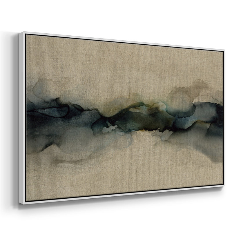 " Ocean Streams ", 17" W x 25" H x 2" D, White Floater Framed Canvas