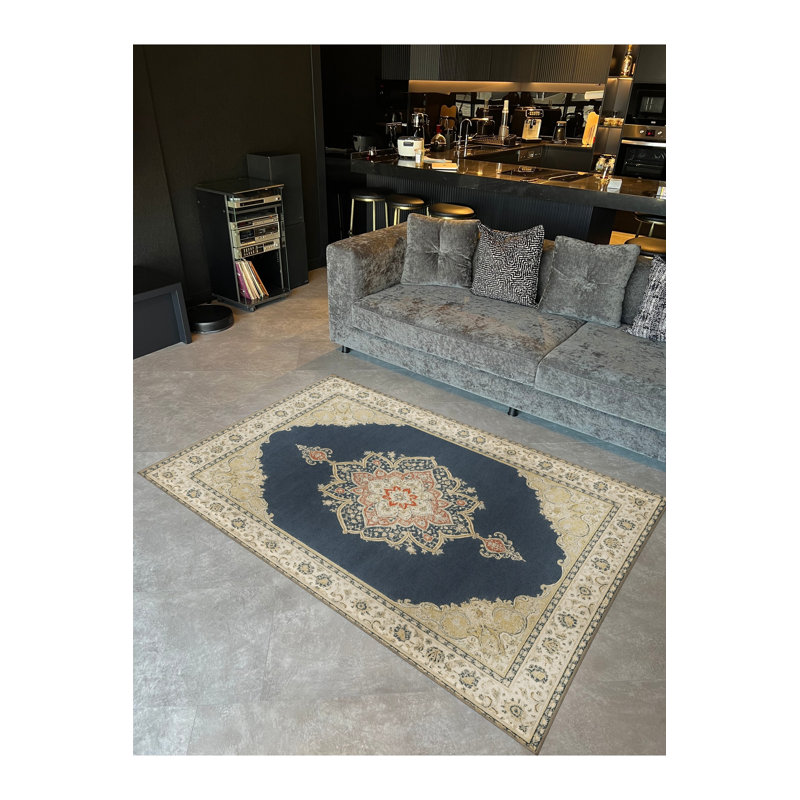 Tapis tissé crème Mosso, 4'7" x 6'7"