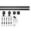 Ensemble de quincaillerie de porte de grange simple en acier noir JUBEST (simple)-89967097