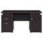 Bureau d'ordinateur rectangulaire en bois l 55 po avec plateau pour clavier, tiroir et armoire