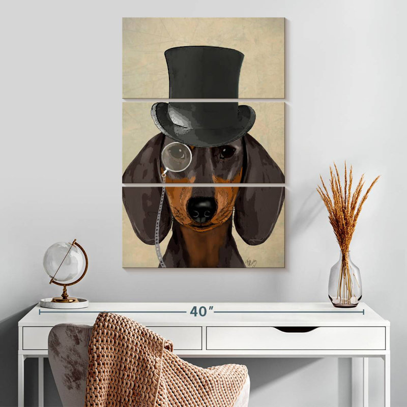Chien et teckel Ketti, H 32 po x l 20 po