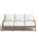 Haley Teak Outdoor Lattice Back Sofa