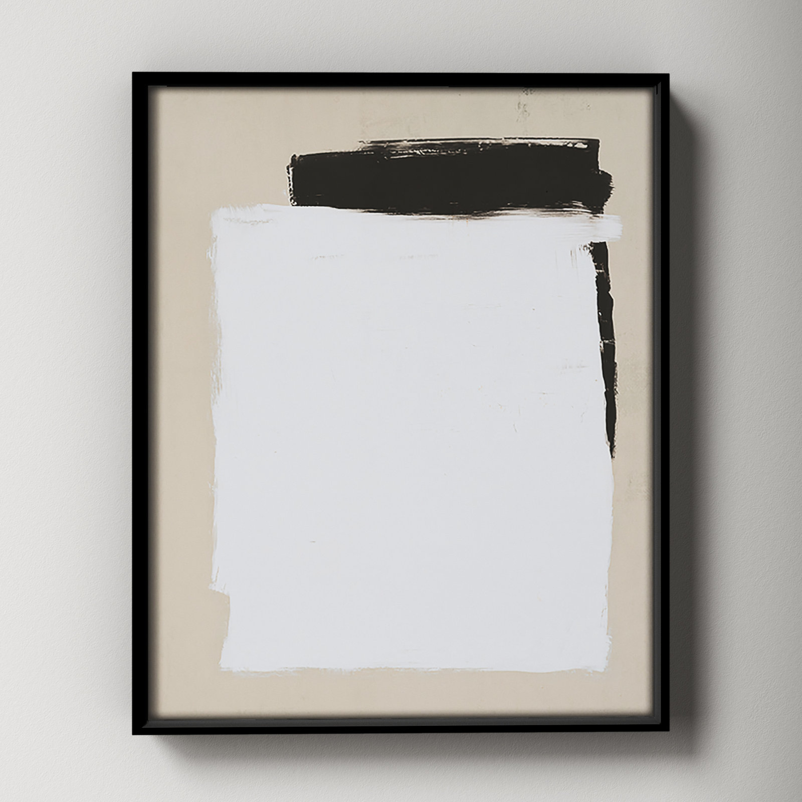 Two Mirrors, 21.5" H x 17.5" W, Framed Canvas, Black