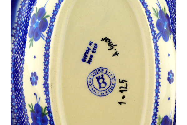 Bleu-belle Fleur Stoneware Salad Bowl