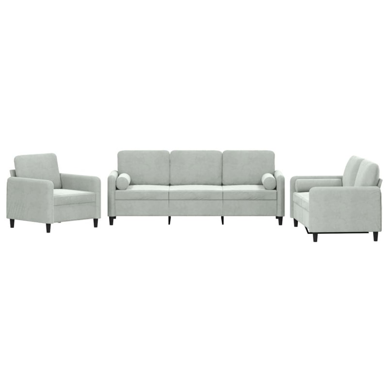 Canapé Thailan, 100 % polyester gris clair
