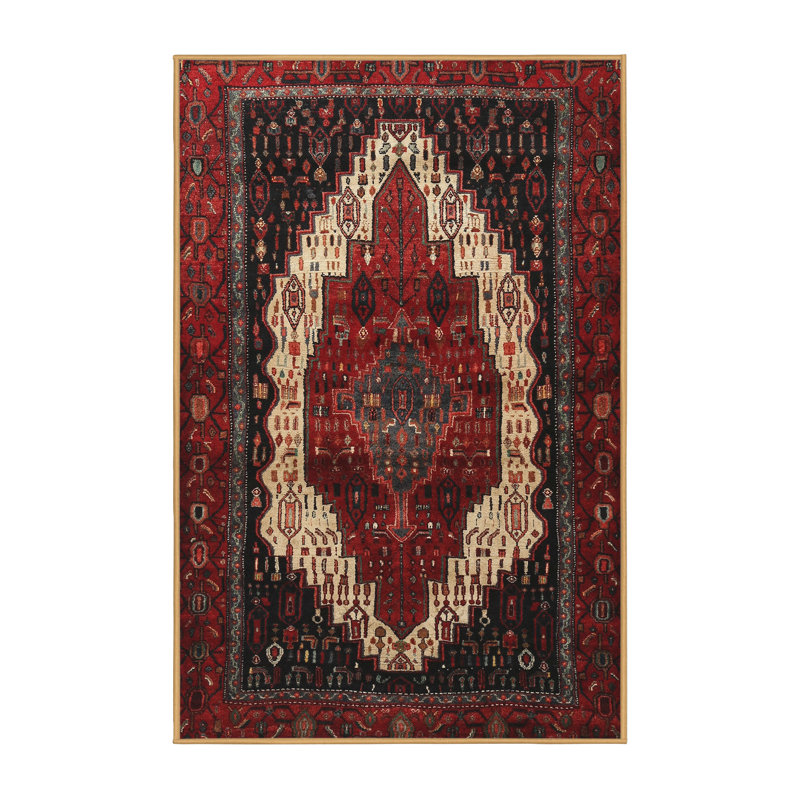 Tapis rouge à motif sud-ouest, Rectangle 5 pi x 7 pi