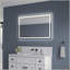 Miroir de salle de bain à DEL avec façade et rétroéclairage, miroir de meuble-lavabo mural avec cadre en aluminium, antibuée, mémoire, 3 couleurs, gradation continue-34700562-34700553