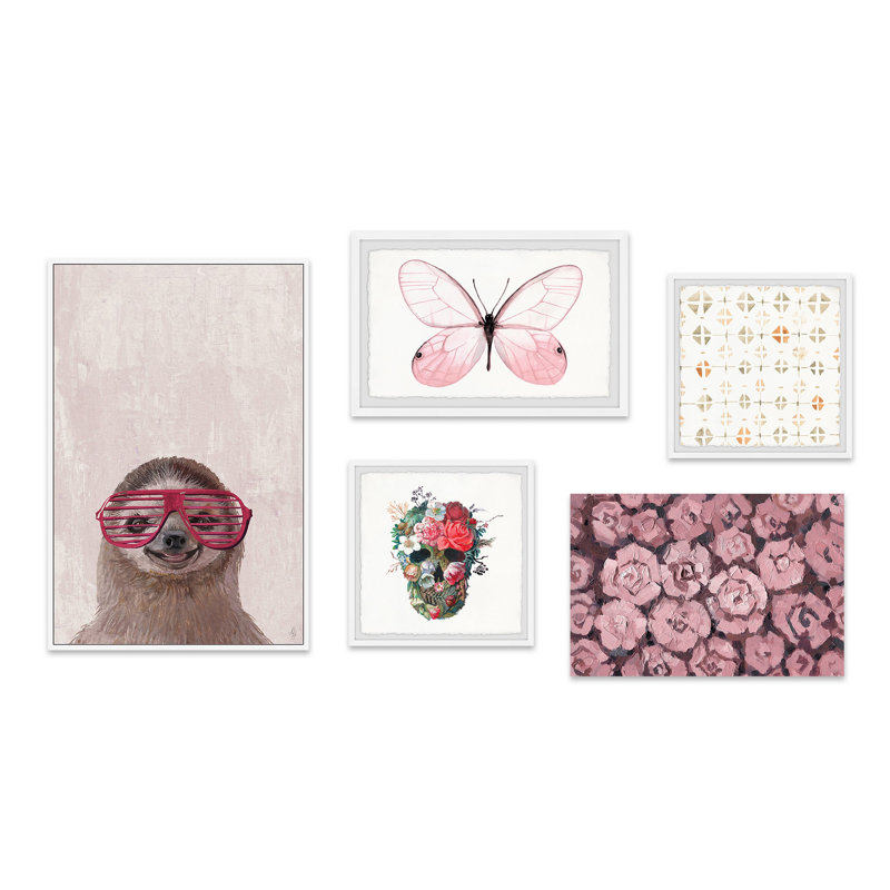 Sarahbella «Peekaboo Blush Pentaptych»