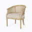 Chaise d'appoint en bois d'hévéa beige naturel-87105006