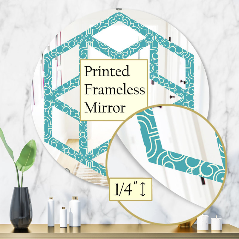 Miroir mural Hexagon, H 31,5 po x l po