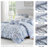 Adele Blue 5-Piece King Comforter Set with Decorative Pillows-116621897-116621896