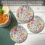 Ensemble de 4 sous-verres ronds à motif floral Wild Meadow