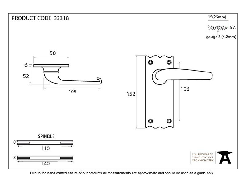 Black Oak Lever Latch Set