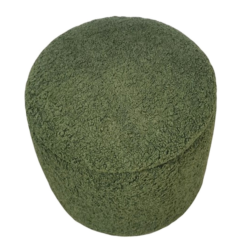 Doux et rond avec rangement - l 20 po x P 20 po x P 18,5 po, siège en mousse haute densité et tissu bouclé d'une hauteur de 18,5 po