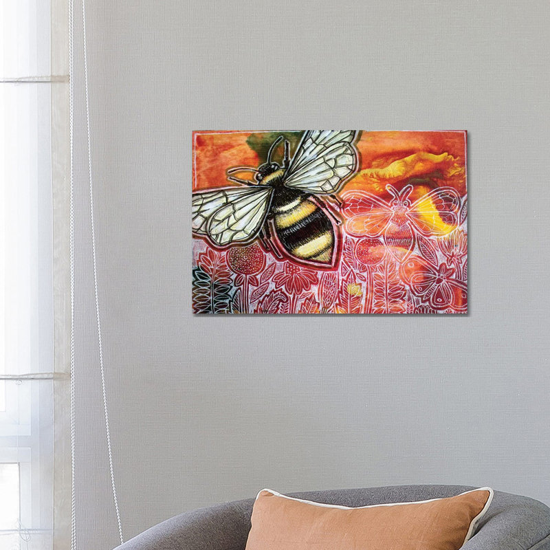 Busy Bee by Lynnette Shelley - Painting on Canvas, Wrapped Canvas, 45.72cm H x 66.04cm W x 1.91cm D