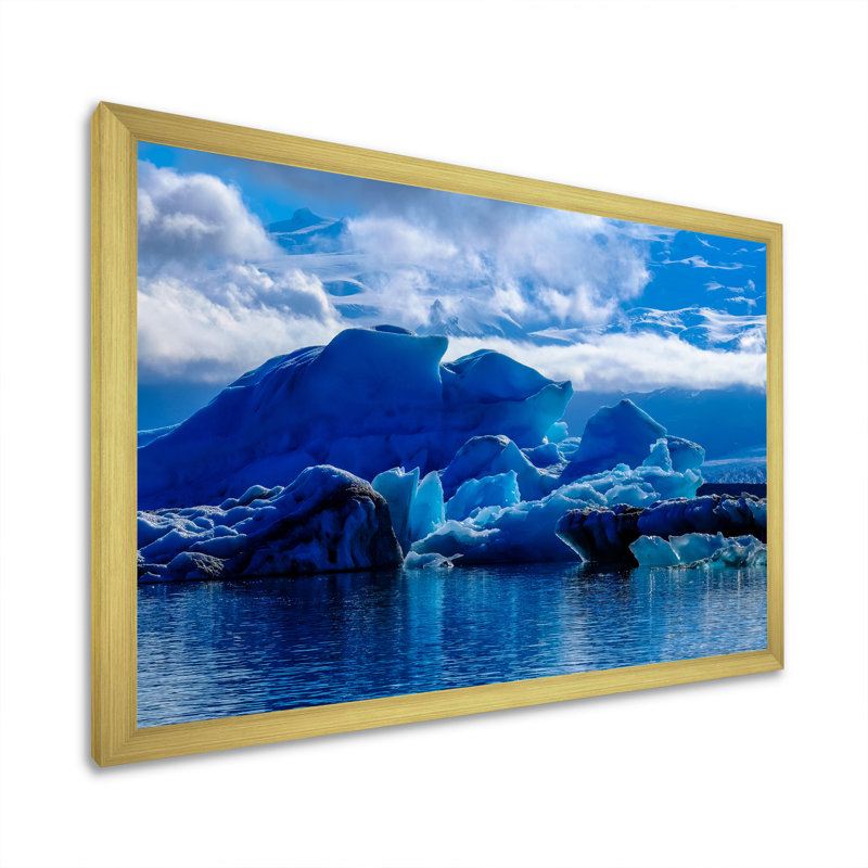 Impression sur toile Icy Alaskan Wilderness III, Encadrement doré, H 12 po x l 20 po x P 1 po