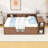 Wooden Frame Daybed with Trundle and Desk and Drawers-2081846204-2081846206