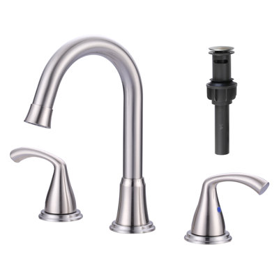 Widespread 2-handle Bathroom Faucet with Drain Assembly