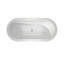 Baignoires de trempage profondes et spacieuses de luxe, baignoires autoportantes en acrylique 67 po, blanc