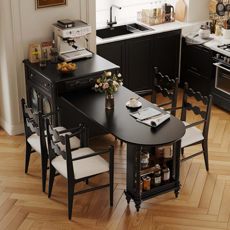 American Retro Black Dining Table