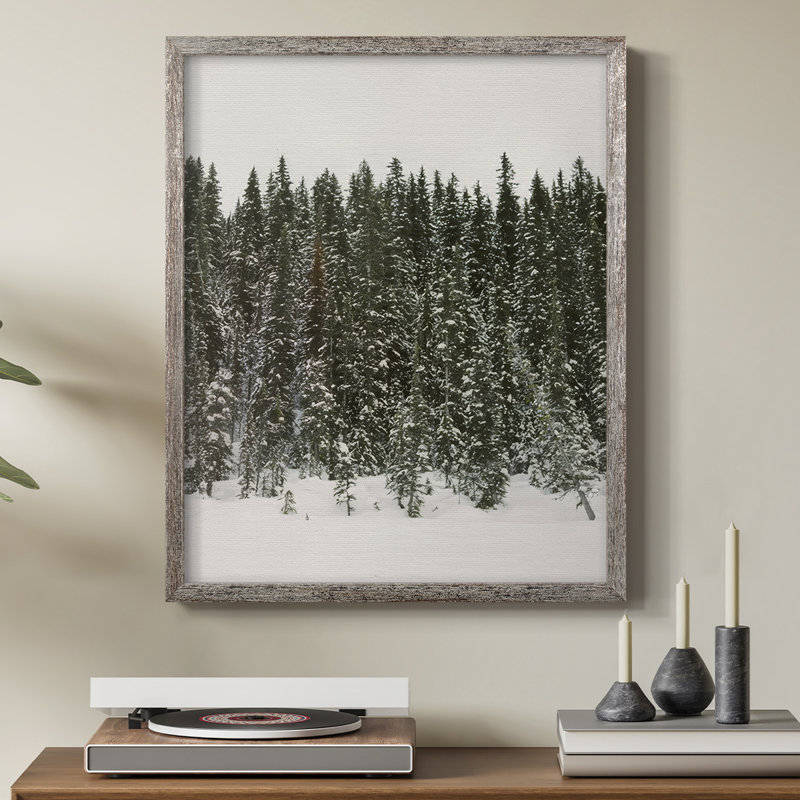 Christmas Tree Forest Framed Print - Solid Wood, 15" H x 12" W