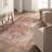 Gabrel Machine Washable Power Loomed Performance Rust/Navy Rug-1426000301
