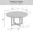 30"H Roud Wood Dining Table Pedestal Kitchen Table with Cross Legs-2021726599