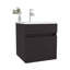 Meuble-lavabo flottant avec lavabo et 1 porte Wengue
