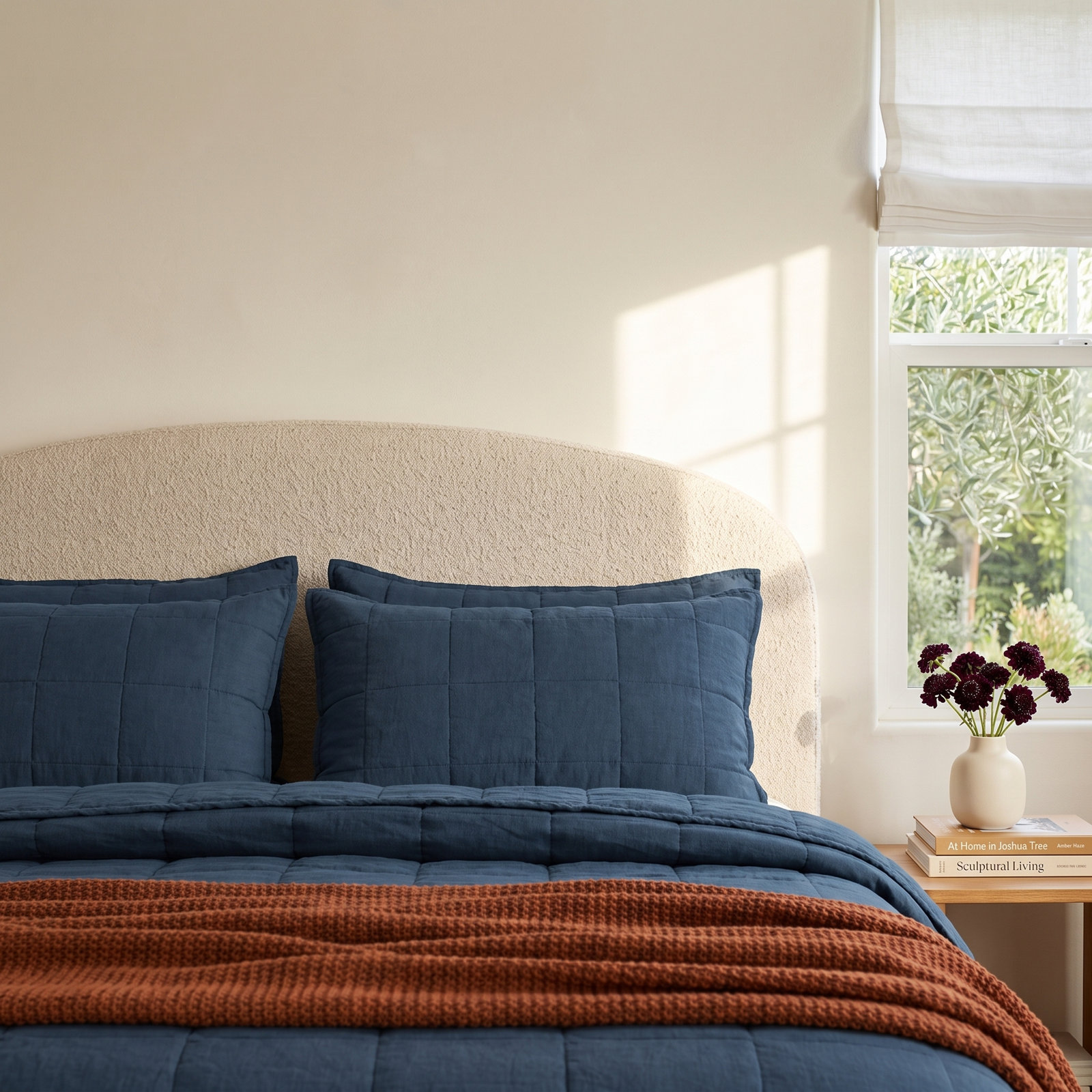 French Linen Quilt Set, Baltic, King Quilt + 2 King Pillow Shams