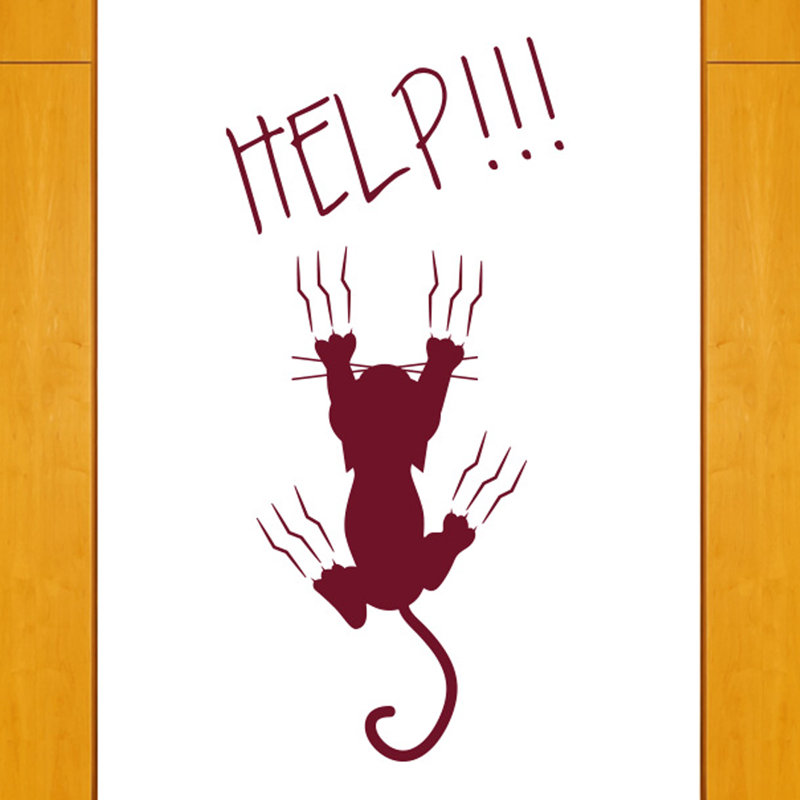 Animals Wall Decal, Medium, Burgundy
