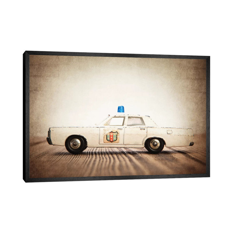 Police - Print on Canvas, 66.04 cm H x 45.72 cm W, Black Framed