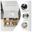 Meuble-lavabo flottant en chêne 36 po avec lavabo intégré, plateau et dosseret en marbre de culture, portes à fermeture en douceur-794569727