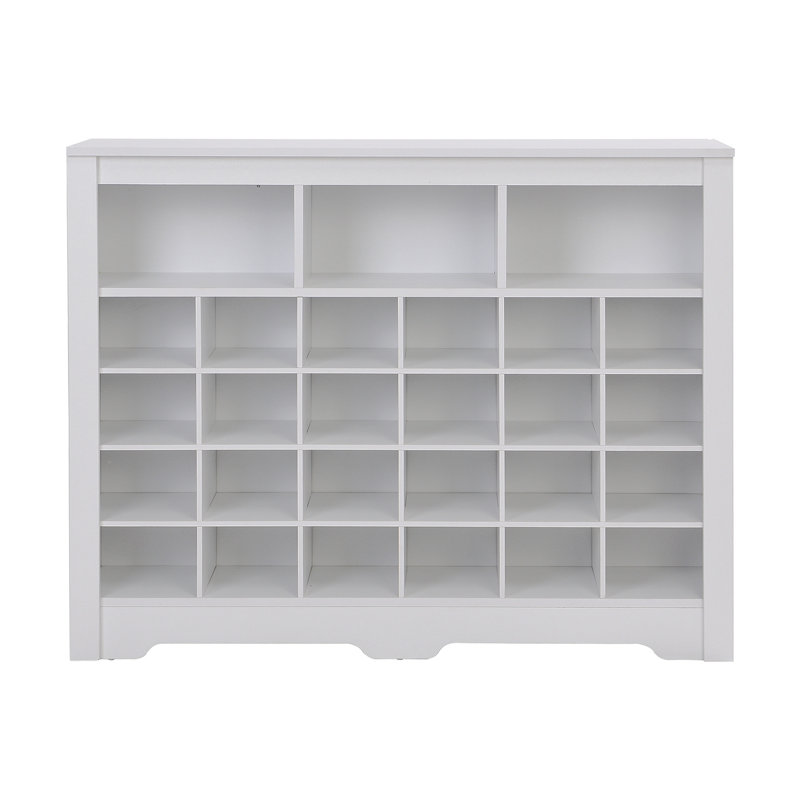 Armoire à chaussures moderne avec base incurvée, armoire à chaussures moderne avec base incurvée 24 pièces ON-TREND Design