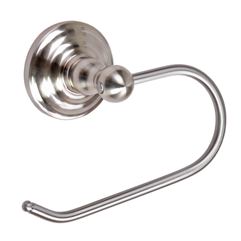 Porte-papier hygiénique à fixation murale euro Elm, Nickel satiné