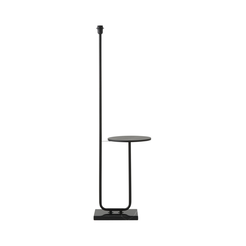 Bashar 131Cm Tray Table Floor Lamp (base only), Black