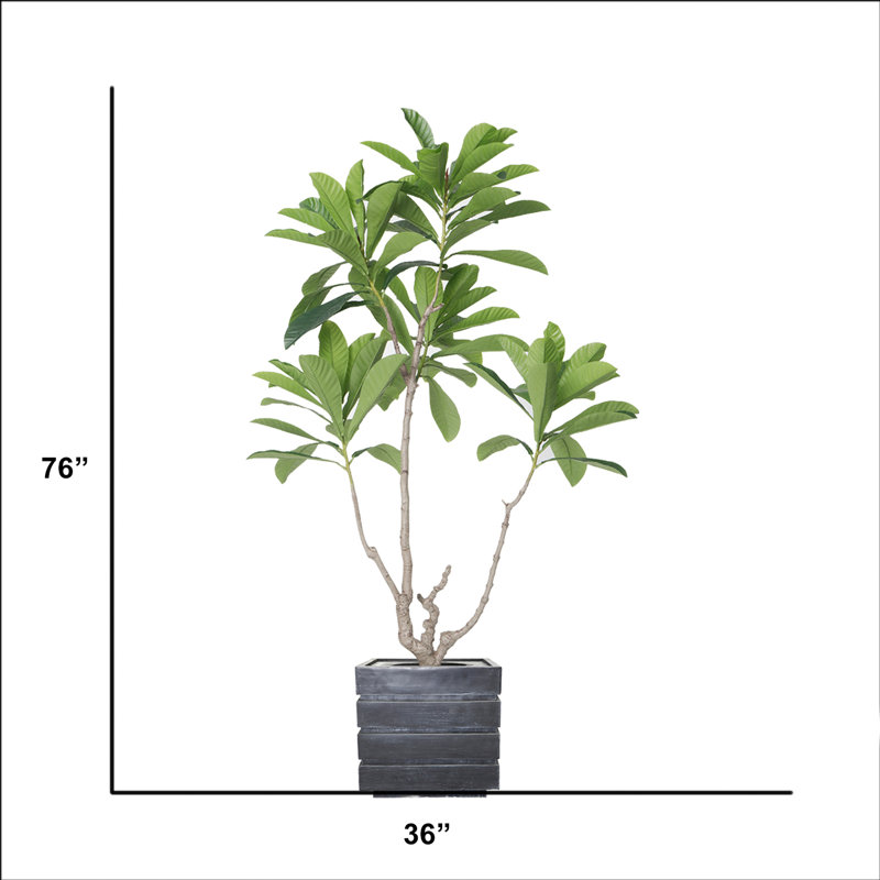 Bleuet artificiel en pot 76 po, Gris