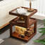 Table de chevet en bois massif à 3 niveaux Modern Creative