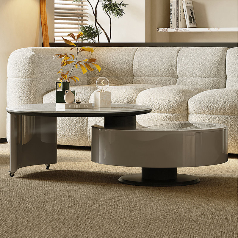 Table basse rotative en bois