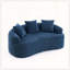 Causeuse en chenille courbée sans assemblage avec mousse 30D et 3 coussins-1779976650