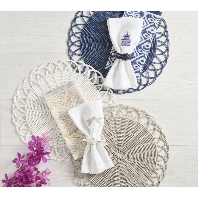 Rope Knot Napkin Ring, Navy